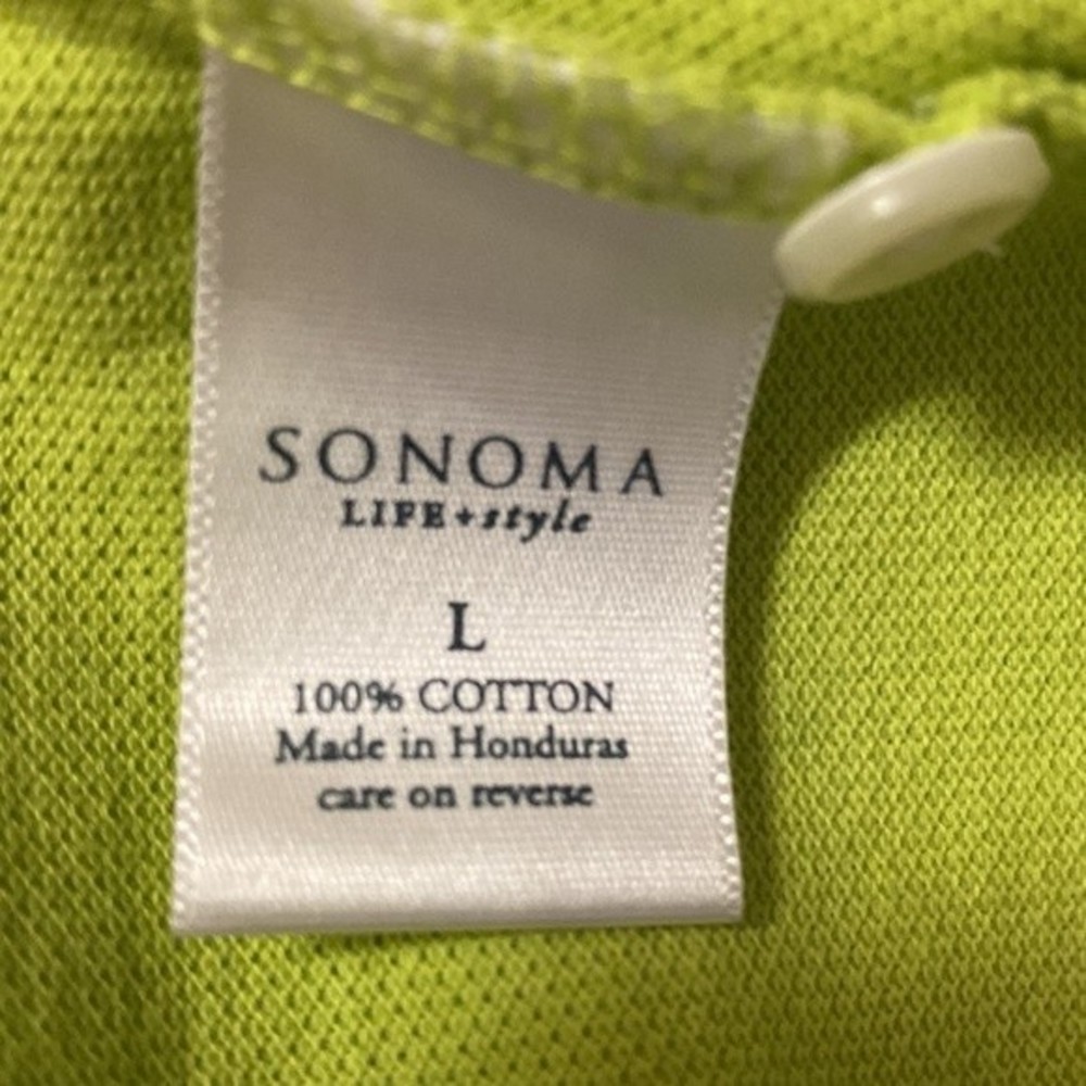 Sonoma Men’s Polo Sz. LRG.Apple Green EUC - Picture 2 of 7